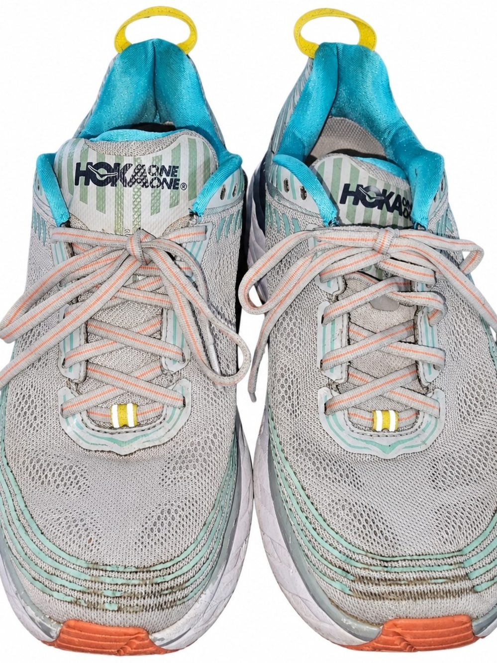 HOKA ONE ONE Gray Teal Running Sneakers Size 10